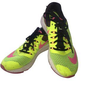 NIKE ZOOM ELITE 7 Tennis Shoes Athletic Running - Neon Yellow / Pink Women's 7